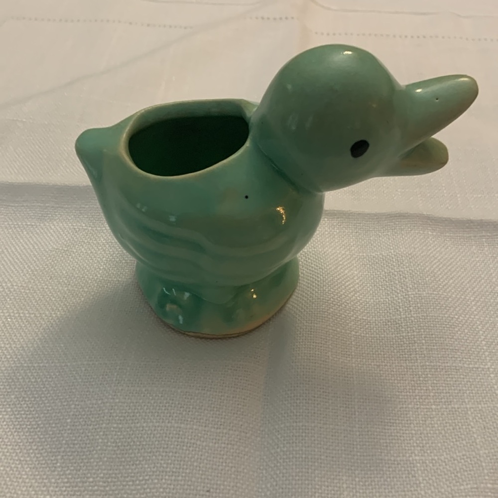 Small green duck planter vintage - Picture 3 of 10